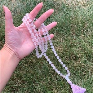 CorePower Yoga Authentic Rose Quartz Mala Beads